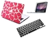 HOT PINK pattern design hard Crystal Case for Macbook AIR 13 inch with Screen Protector and Keyboard Skin - BLACK