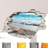 3D Wall Decal Landscape Shells, Sand, Blue Sea
