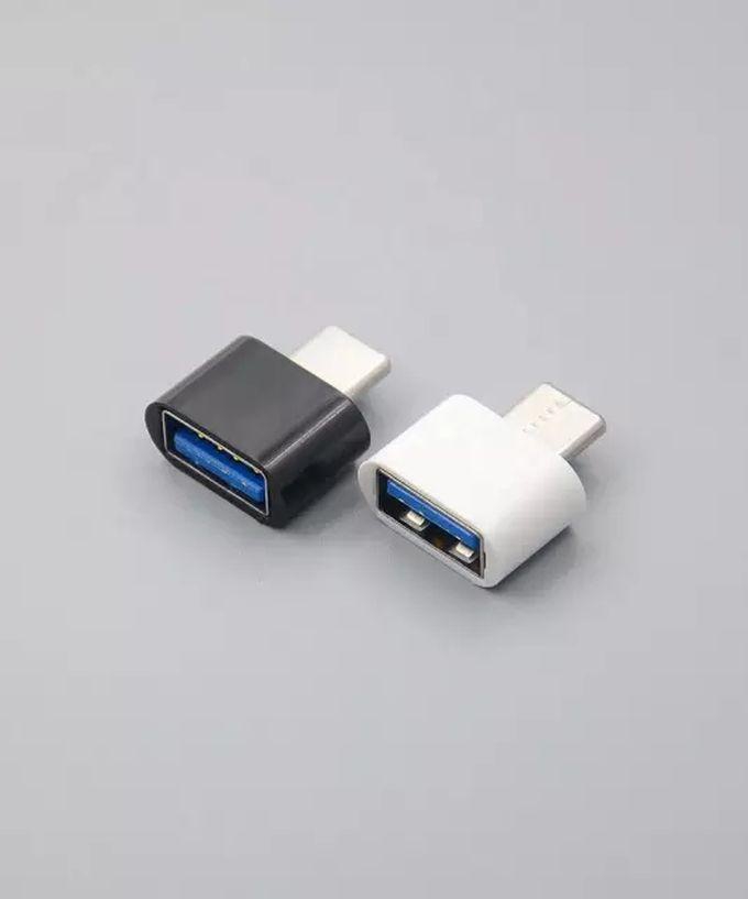2pcs Type-C OTG Male To USB Type A Female USB Adapter
