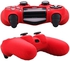 eWINNER 2pack Flexible Silicone Protective Case Skin Cover & 8pack Joystick Thumb Stick Caps Compatible with Sony Playstation 4 dualshock Ps4 Controllers (Case*2+Thumb Grips*8, Red)