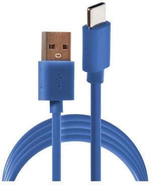 كابل شحن باور لاين USB إلى Type-C أزرق