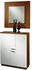 Shoe Cabinet, white & wood - HG12