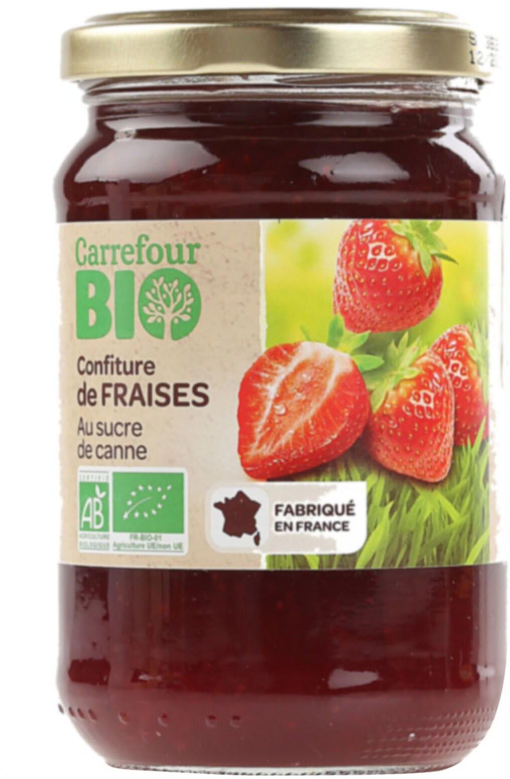 Carrefour bio strawberries jam 360 g