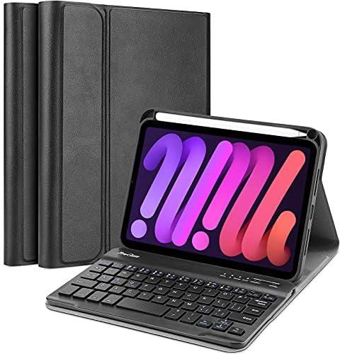 ProCase iPad Mini 6 Keyboard Case 2021, with Magnetically Detachable Wireless Keyboard and Pencil Holder for 8.3 Inch iPad Mini 6th Generation -Black