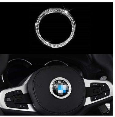 Steering Wheel Diamond-Encrusted Decoration Standard Car Interior Logo Caps for BMW Accessories Decorations Series X3 X5 E30 E36 E34 E39 F30 F34 F36 F15 G01 G30 G31