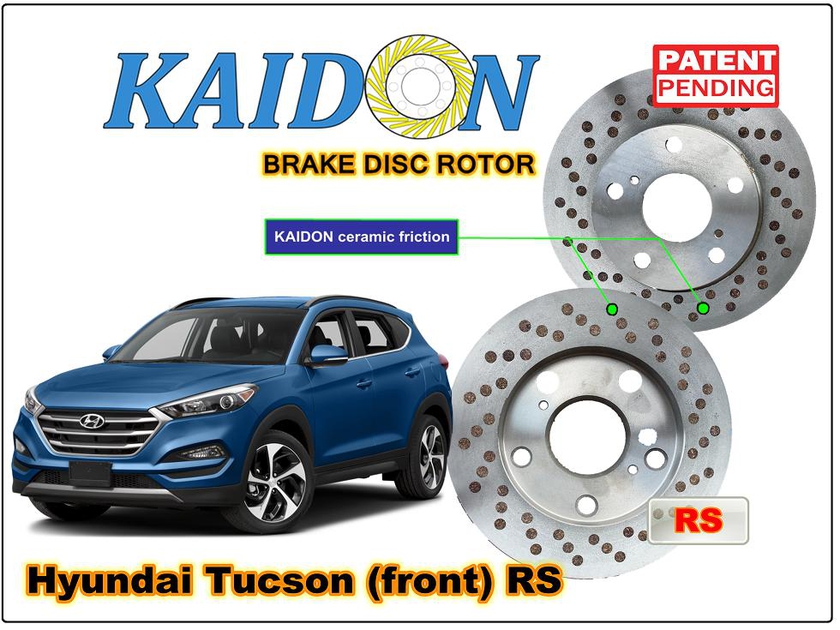 Kaidon-Brake Hyundai Tucson Disc Brake Rotor (Front) type "RS" spec
