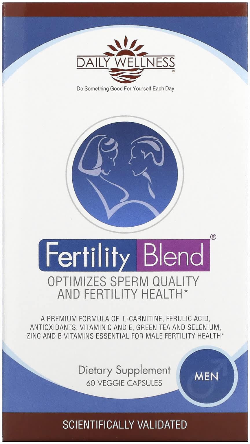 Daily Wellness Company‏, Fertility Blend، للرجال، 60 كبسولة نباتية