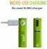 Batteries AA Rechargeable With Micro USB Cable1000 MAh Long Lasted To 500 Times - 2 Pieces
