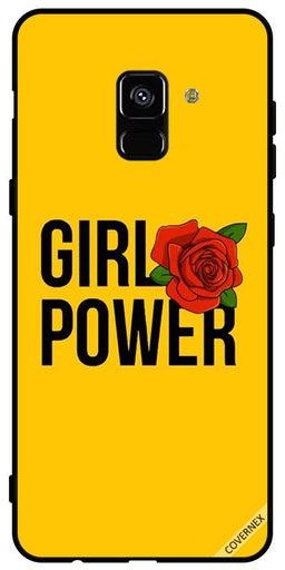 Protective Case Cover For Samsung Galaxy A8+ (2018) Girl Power Yellow