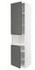 METOD خزانة عالية لميكروويف مع بابين/أرفف, أبيض/Voxtorp رمادي غامق, ‎60x60x240 سم‏ - IKEA