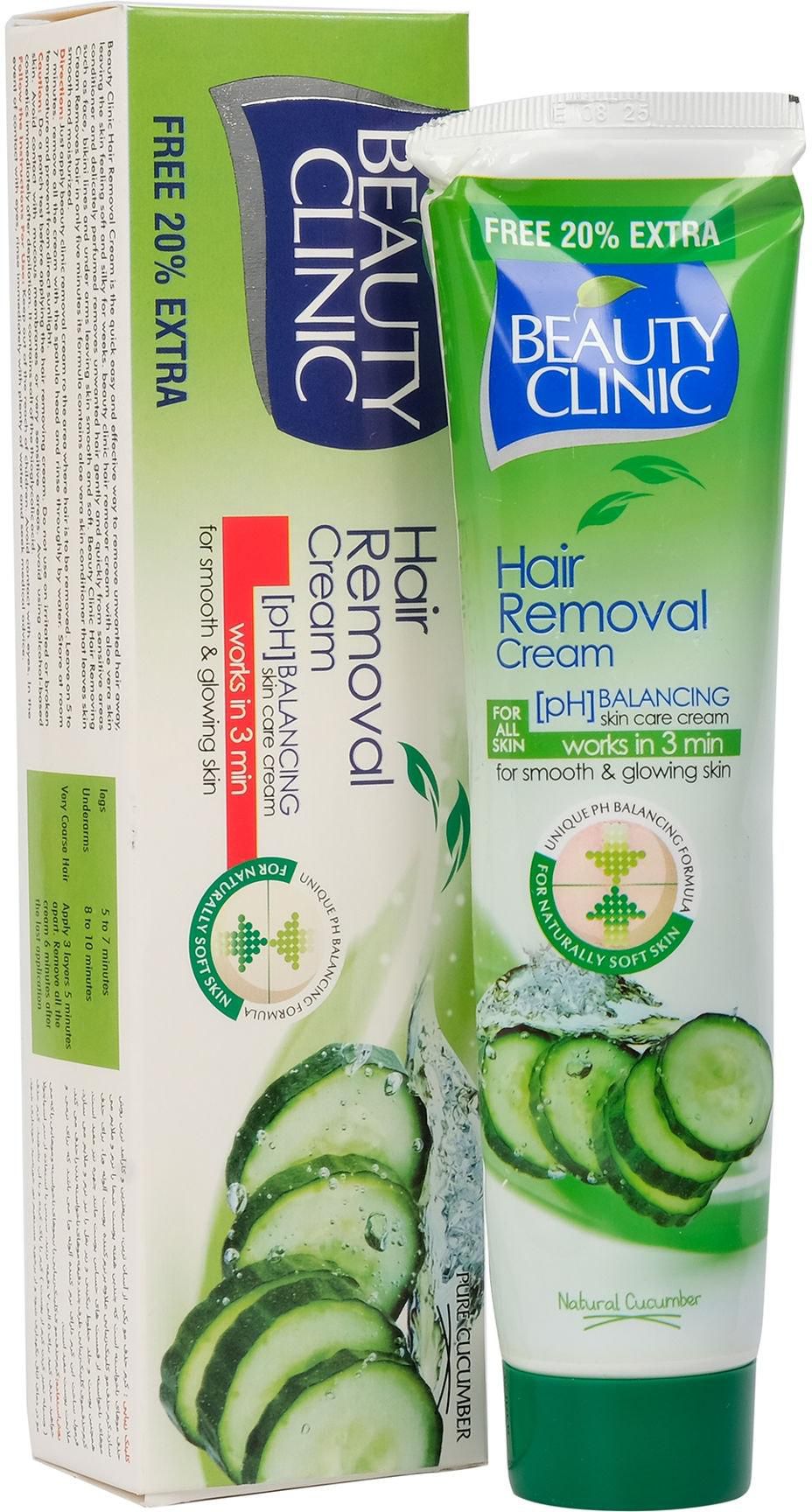 Beauty Clinic Pure Cucumber Hair Removal Cream, 120 ml