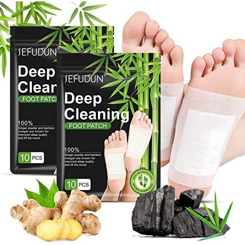 20PCS Detox Foot Pads, Foot Detox Pads to Remove Toxins, Deep Cleansing Foot Pads, Natural Bamboo Vinegar Ginger Powder Foot Pads for Foot Care, Adhesive Sheets for Relieve Stress, Improve Sleep
