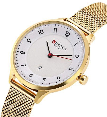 Curren watch 9035 Gold White Watches