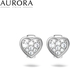 Auroses True Love Earrings 925 Sterling Silver 18K White Gold Plated