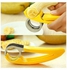 Banana Slicer Stainless Steel Fruit Salad Cutter Kitchen Tools for Cucumber Sausage Banana Yellow