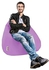 Safari Leather Chair Beanbag - Purple