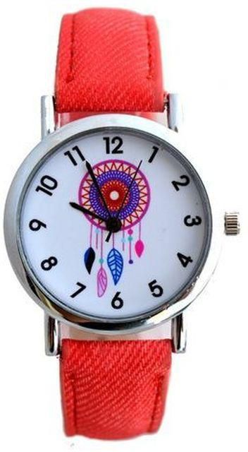 Women Leather Watch - RED