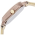 Pink Dial Beige Leather Strap Watch