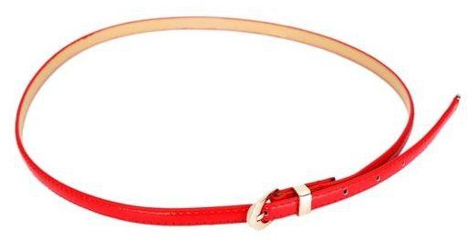 Fashion Cute PU Thin Pin Buckle Belt - Red