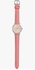 كاسيو ساعة يد نسائية جلد مقاومة للماء بعقارب لون وردي LTP-VT01L-4BUDF