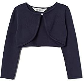 H&M Girls' Soft Cotton Bolero with Shiny Stone Long Sleeve for Girls 2-4 Years Old - Made by H&M