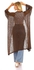 Kady Knitted Slip On Open Neckline Loose Cover-up - Brown