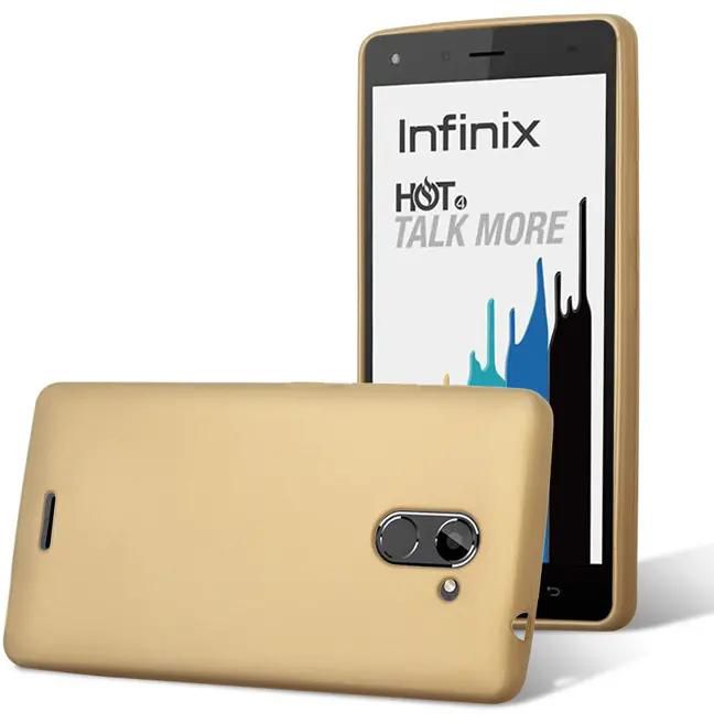 INFINIX Hot 4 PRO (X556) Back Cover - Silicone Rubber Finish Gold