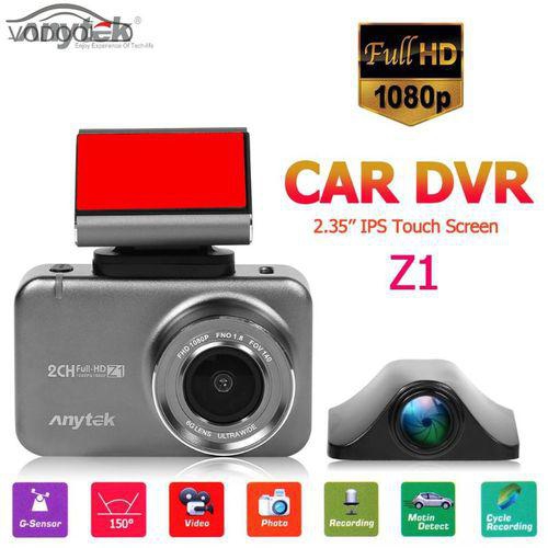 Generic Anytek Z1 DVR Car Camera 2.35 inch Touch Screen G Sensor Dash Cam Single / Dual Lens Driving Mirror Dashcam Video Recorder DJL(#DualLenswithTF)
