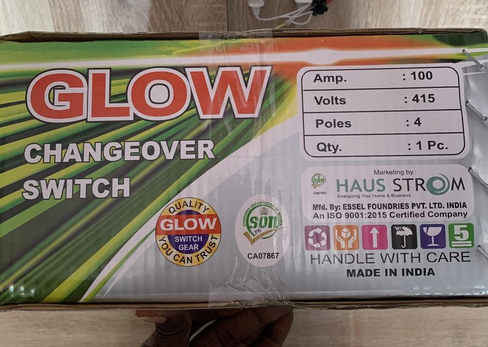 Glow 100Amps 415V 4Pole Manual Changeover Switch