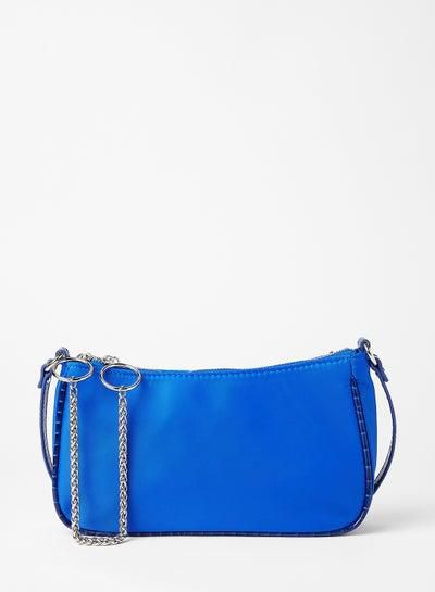 Chain Detail Shoulder Bag Blue