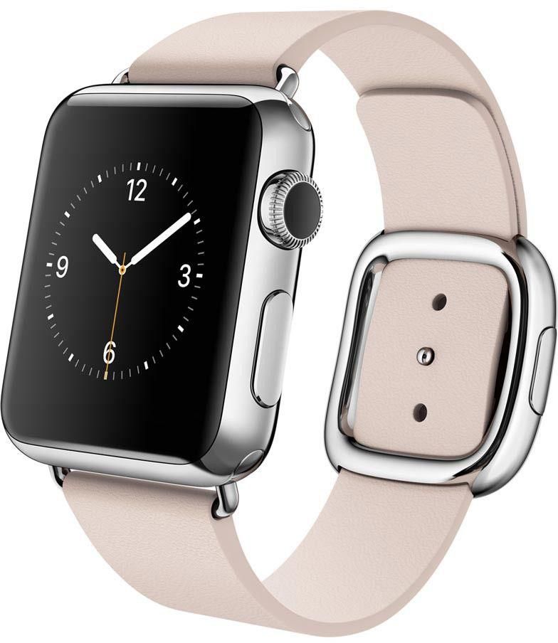Apple Watch 1st Generation - 38mm Stainless Steel Case with Sport Band, Beige, MJ362AE/A
