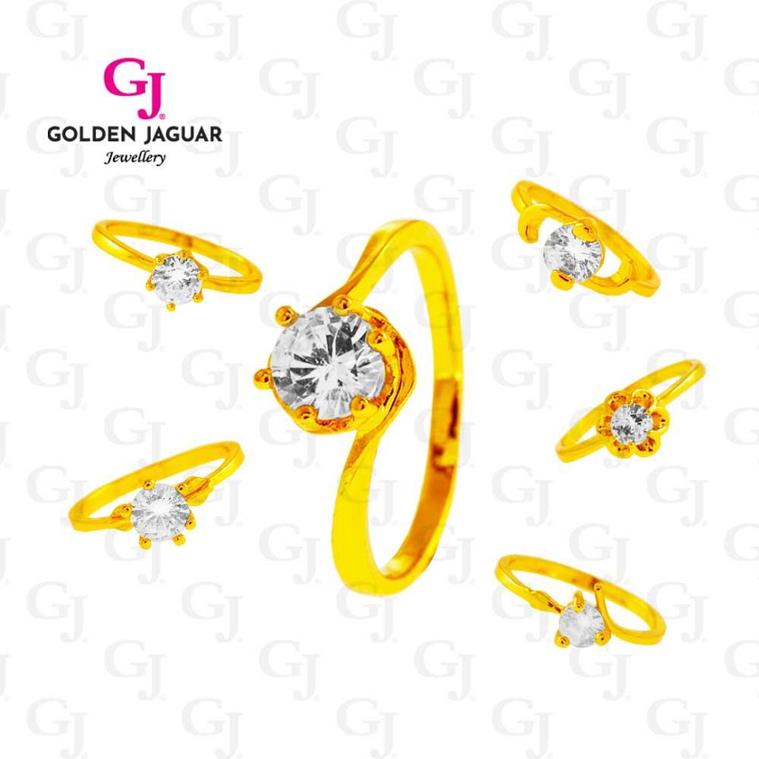 GJ Jewellery Emas Korea Ring - Diamond RIng (Random)