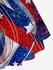 Plus Size 3D Red White Blue American Flag Print Crisscross Short Sleeve T-Shirt - 5x | Us 30-32