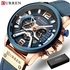 CURREN Casual Sport Watches for Men Top Brand Luxury Military Leather Wrist Watch Man Clock Fashion Chronograph Wristwatch 8329