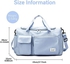 Suruid Gym Bag Womens,Weekend Bags for Women Large Capacity Sports Travel Duffle Holdall Bags with Wet Pocket and Shoes Compartment Lightweight & Portable, Blue