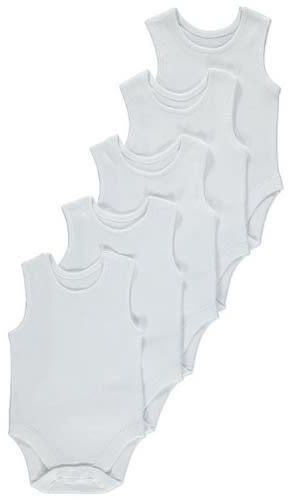  Sleeveless Bodysuit -  5 Packs - White 