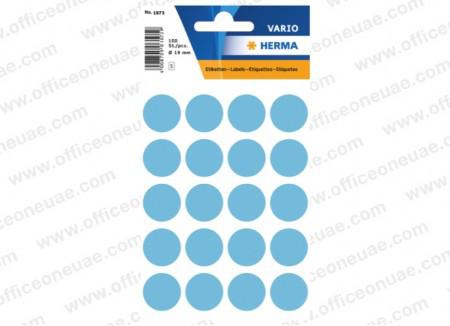 Herma Vario Sticker Color Dots, 19 mm, 100/pack, Blue