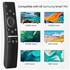 Smart, Universal Remote Control With Cover For Samsung Tv, Qled Uhd Suhd Hdr Hdtv 4K 8K 3D Smart Tv, Netflix And Prime Video Buttons, Supported Voice Function Black