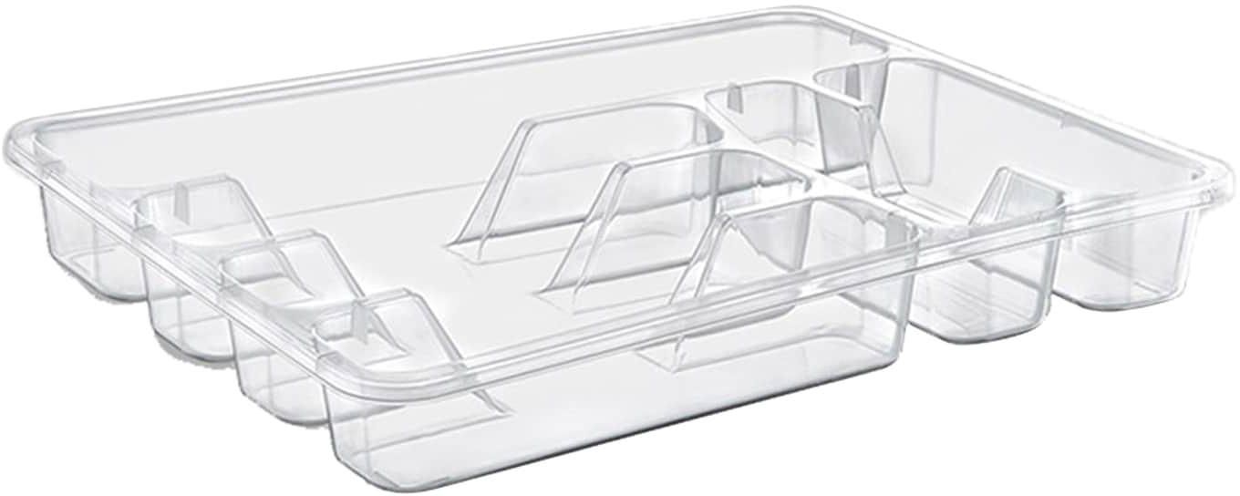 Poly Time Large Cutlery Tray - Clear