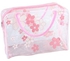 Travel Portable Transparent Flower Waterproof Makeup Toiletry Wash Cosmetic Bag Pink