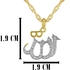 Vera Perla 18K Solid Gold and 0.17Cts Full Diamonds "Allah" Necklace, 40cm