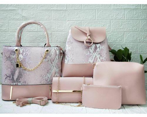 Fashion 5 In 1 Leather Handbag Set