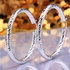 Fashion Silver Plated Earring Women 925 Jewelry Silver Plated for Women Circular Section Prismatic