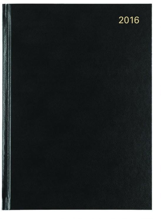 2016 Diary PVC, A4 1Day/Page, Black