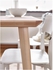 LISABO / JANINGE Table and 4 chairs - ash veneer/white 140x78 cm