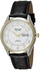 Omax Men's White Dial Leather Band Watch - SCZ003NB13