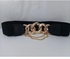 Classic Elastic Chain Design Waist Belt Black