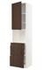 METOD / MAXIMERA Hi cab f micro combi w door/3 drwrs, black/Sinarp brown, 60x60x240 cm - IKEA