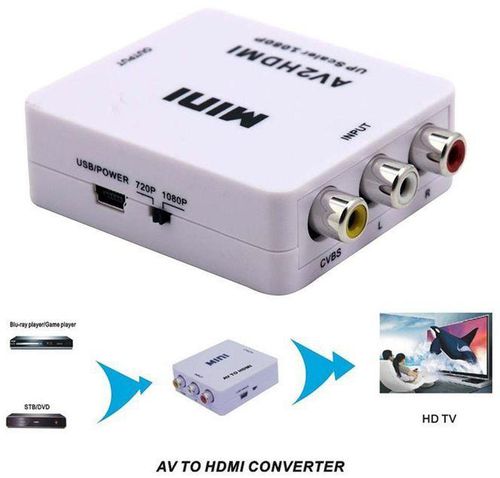 Mini AV To HDMI Adapter High Definition Audio And Video Converter AV2HDMI Support 1080P