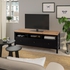 HEMNES TV bench - black-brown/light brown 148x47x57 cm